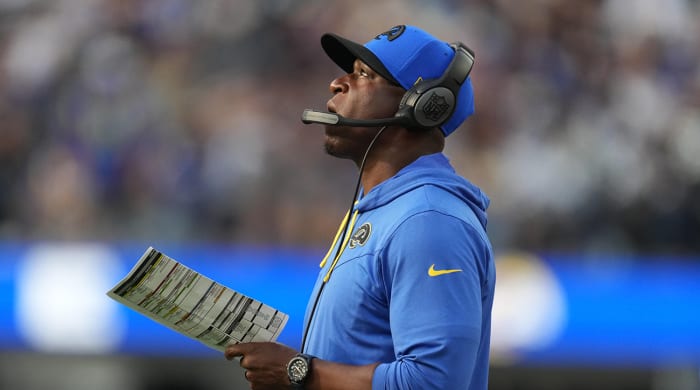 Los Angeles Rams defensive coordinator Raheem Morris